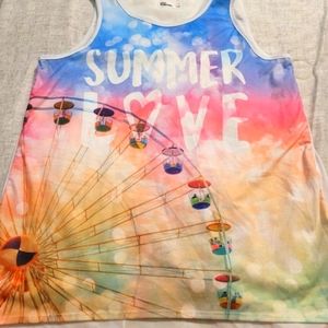 Girl criss cross tank